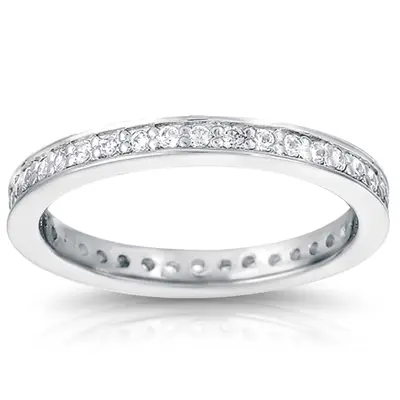 0.34 ct. Prong Set Round Cut  Diamond Eternity Wedding Band