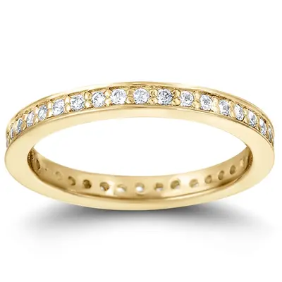 0.34 ct. Prong Set Round Cut  Diamond Eternity Wedding Band alternate view