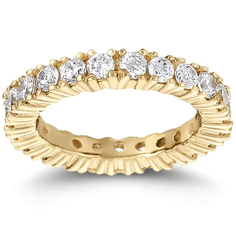 14K white gold 2.10 ct. Diamond Eternity Wedding Band 7 - alternate view 2