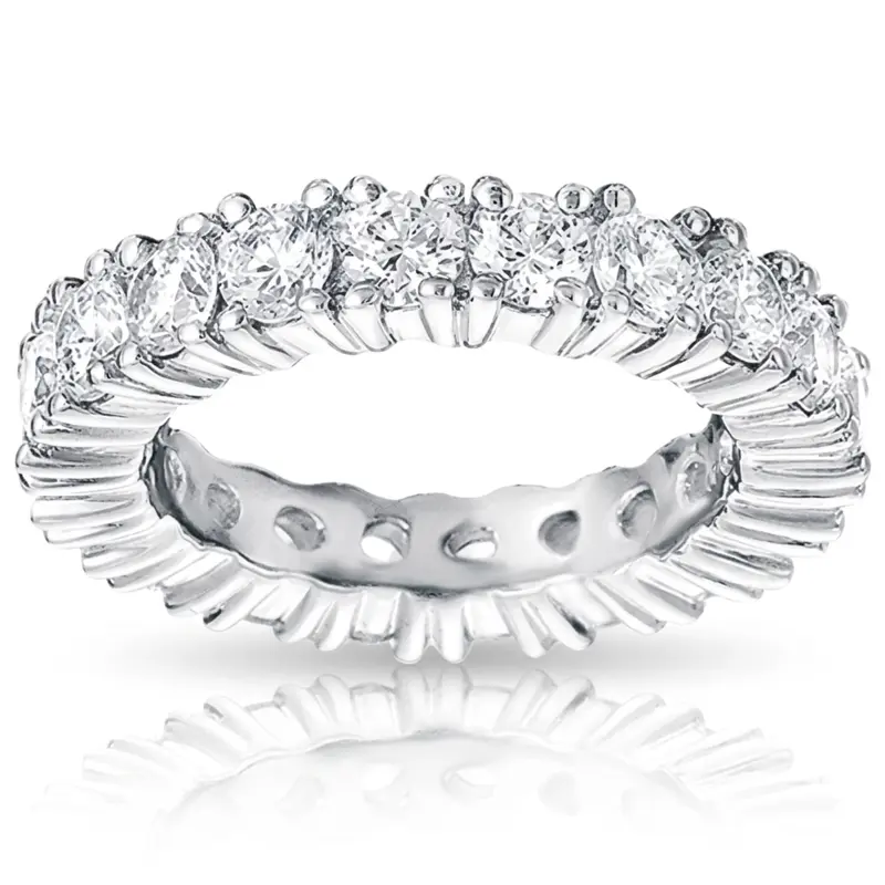 14K white gold 2.85 ct. Diamond Eternity Wedding Band 3 - main view