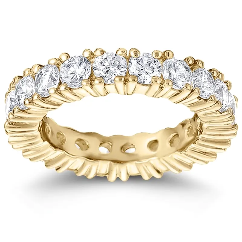 14K white gold 2.85 ct. Diamond Eternity Wedding Band 3 - alternate view 2