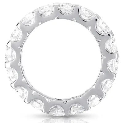 14K white gold 1.10 ct. Round Cut Diamond Eternity Wedding Band - alternate view 4 thumbnail