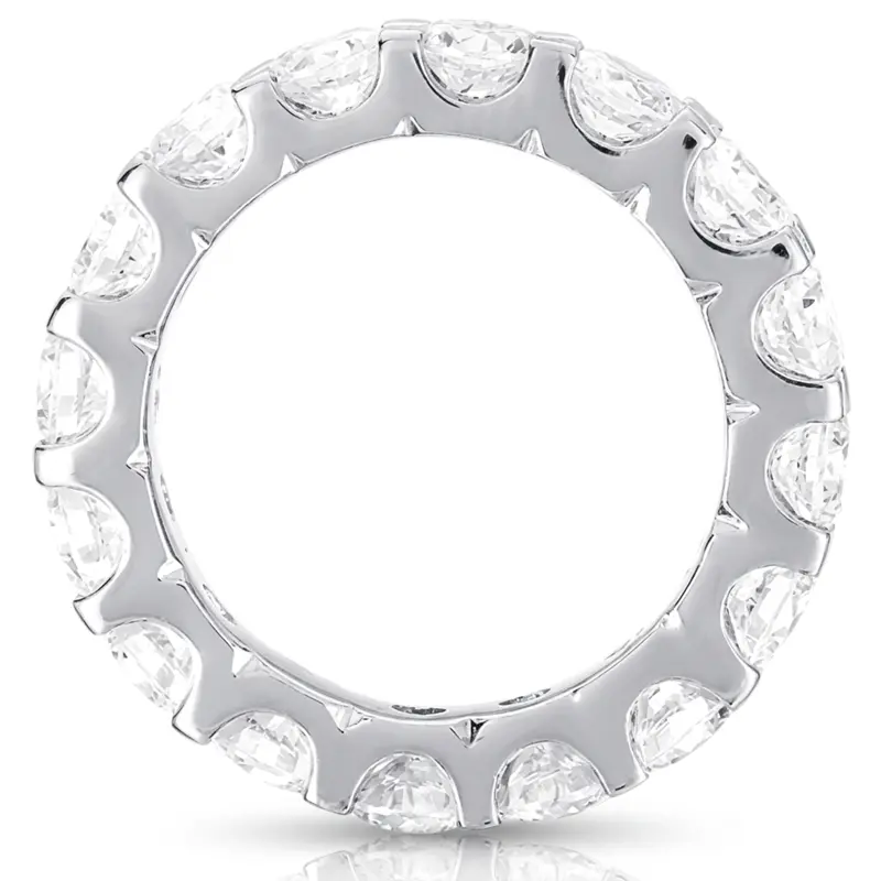 14K white gold 1.10 ct. Round Cut Diamond Eternity Wedding Band - alternate view 4