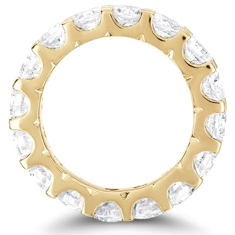 14K white gold 1.10 ct. Round Cut Diamond Eternity Wedding Band - alternate view 3
