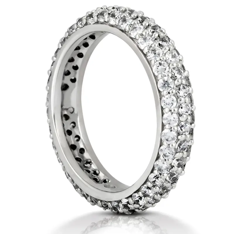14K white gold 0.92 ct. tw. Diamond Eternity Wedding Band - alternate view 3