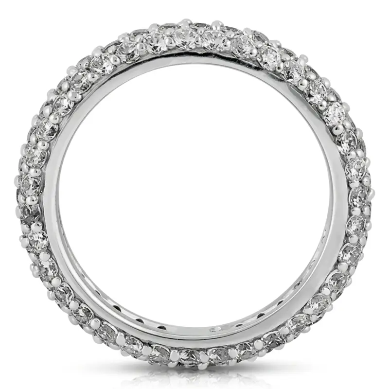 14K white gold 0.92 ct. tw. Diamond Eternity Wedding Band - alternate view 4