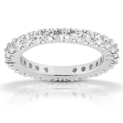 1.20 ct. Round Cut Prong Set Diamond Eternity Wedding Band - view 1 of 4
