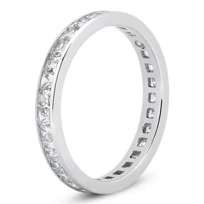 14K white gold 1.40 ct. Diamond Eternity Wedding Band 2 - alternate view 3 thumbnail