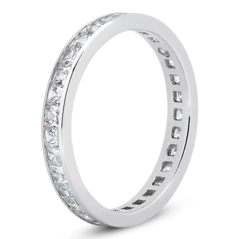 14K white gold 1.40 ct. Diamond Eternity Wedding Band 2 - alternate view 3