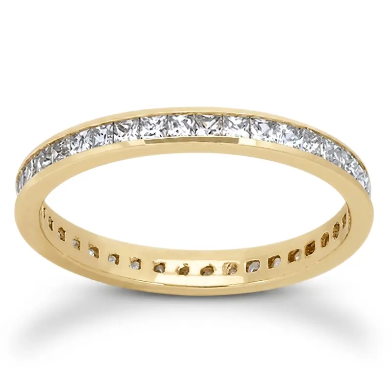 14K white gold 0.90 ct. tw. Diamond Eternity Wedding Band - alternate view 2