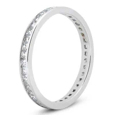 14K white gold 0.90 ct. tw. Diamond Eternity Wedding Band - alternate view 3 thumbnail
