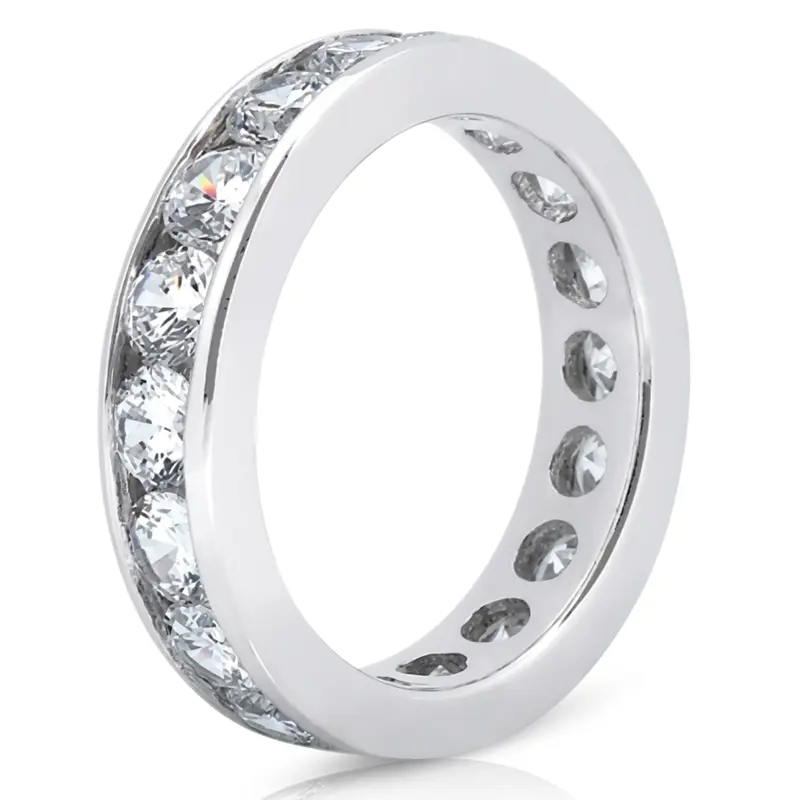 14K white gold 3.20 ct. Diamond Eternity Wedding Band 2 - alternate view 3
