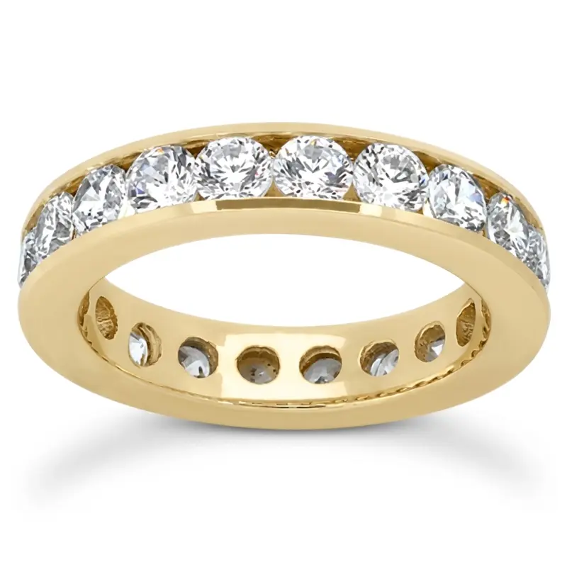 14K white gold 2.55 ct. Diamond Eternity Wedding Band 4 - alternate view 2