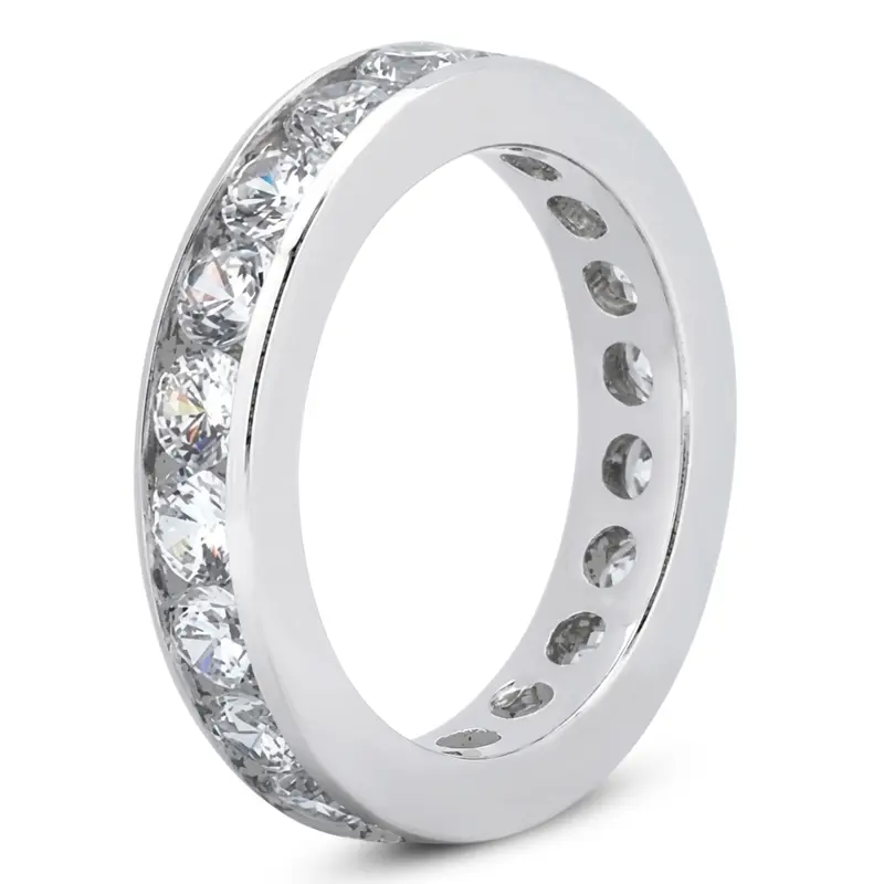 14K white gold 2.55 ct. Diamond Eternity Wedding Band 4 - alternate view 3