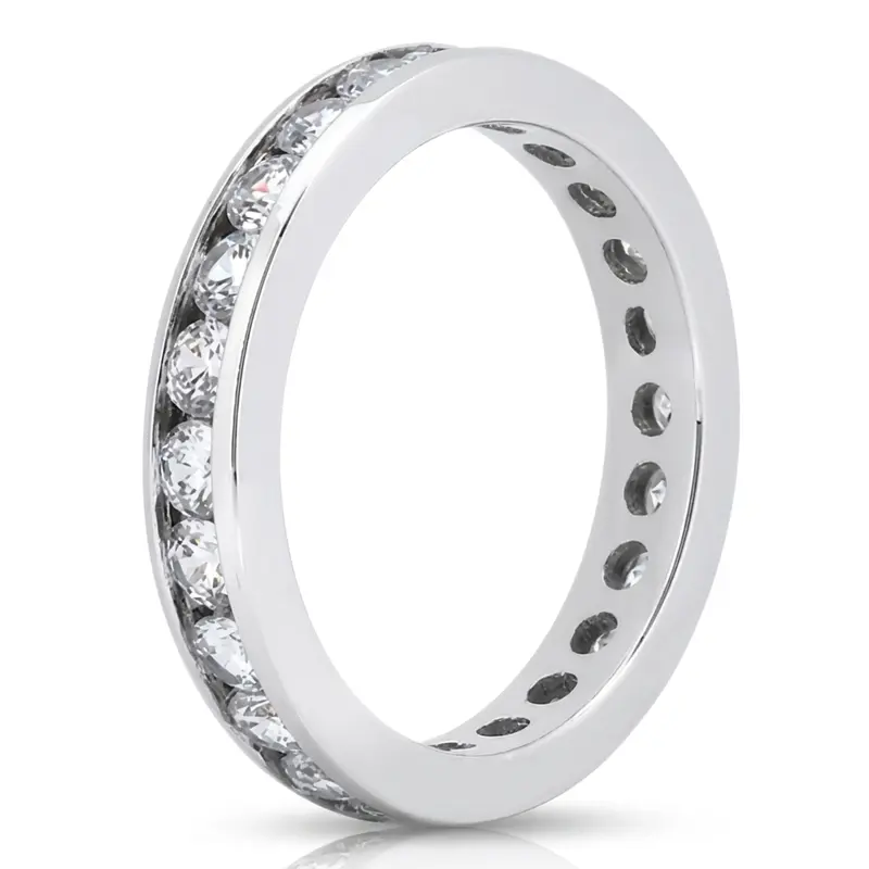 14K white gold 1.15 ct. Diamond Eternity Wedding Band 1 - alternate view 4