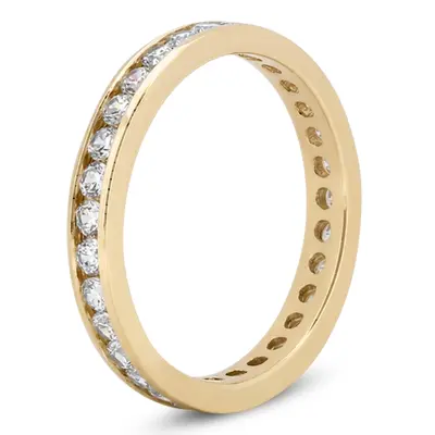 14K white gold 0.81 ct. Channel Set Diamond Eternity Wedding Band - alternate view 4 thumbnail