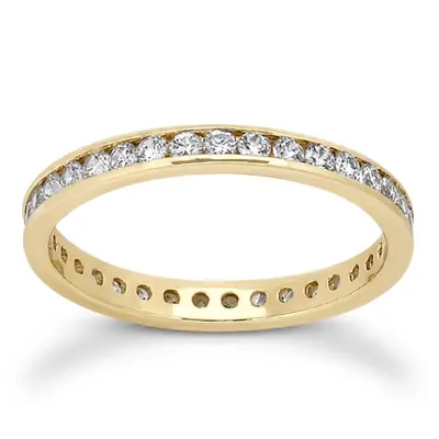 14K white gold Classic Channel Diamond Eternity Wedding Band (0.68 ct. tw.) - alternate view 2 thumbnail