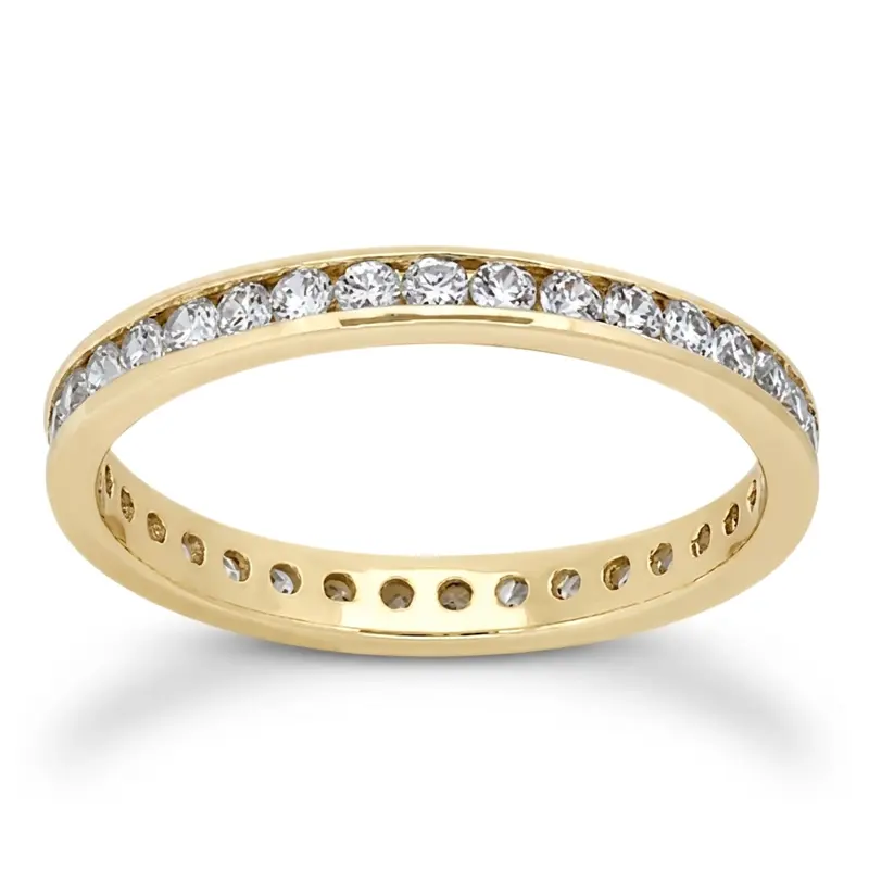 14K white gold Classic Channel Diamond Eternity Wedding Band (0.68 ct. tw.) - alternate view 2