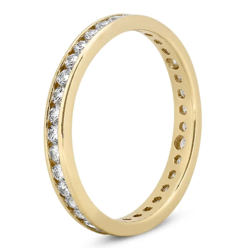 14K white gold Classic Channel Diamond Eternity Wedding Band (0.68 ct. tw.) - alternate view 4