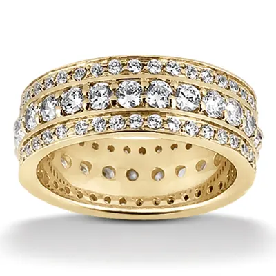 1.85 ct. Round Cut Channel Set Fancy Diamond Eternity Wedding Band alternate view