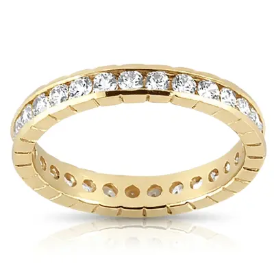 0.78 ct. Round Cut Channel Set Diamond Eternity Wedding Band alternate view