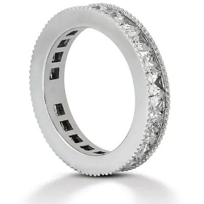 14K white gold 3.40 ct. Diamond Eternity Wedding Band 4 - alternate view 3 thumbnail