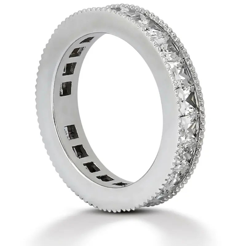 14K white gold 3.40 ct. Diamond Eternity Wedding Band 4 - alternate view 3