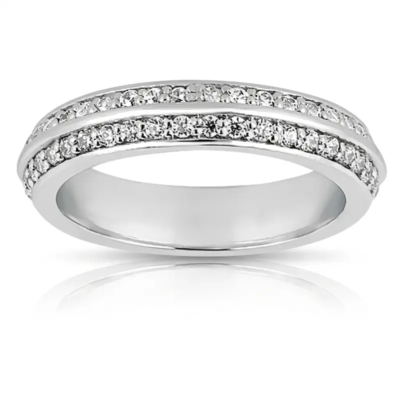 14K white gold 1.08 ct. Diamond Eternity Wedding Band 1 - alternate view 4