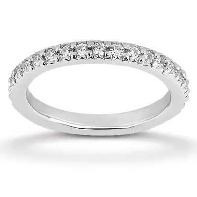 14K white gold 0.58 ct. Diamond Eternity Wedding Band - alternate view 5 thumbnail