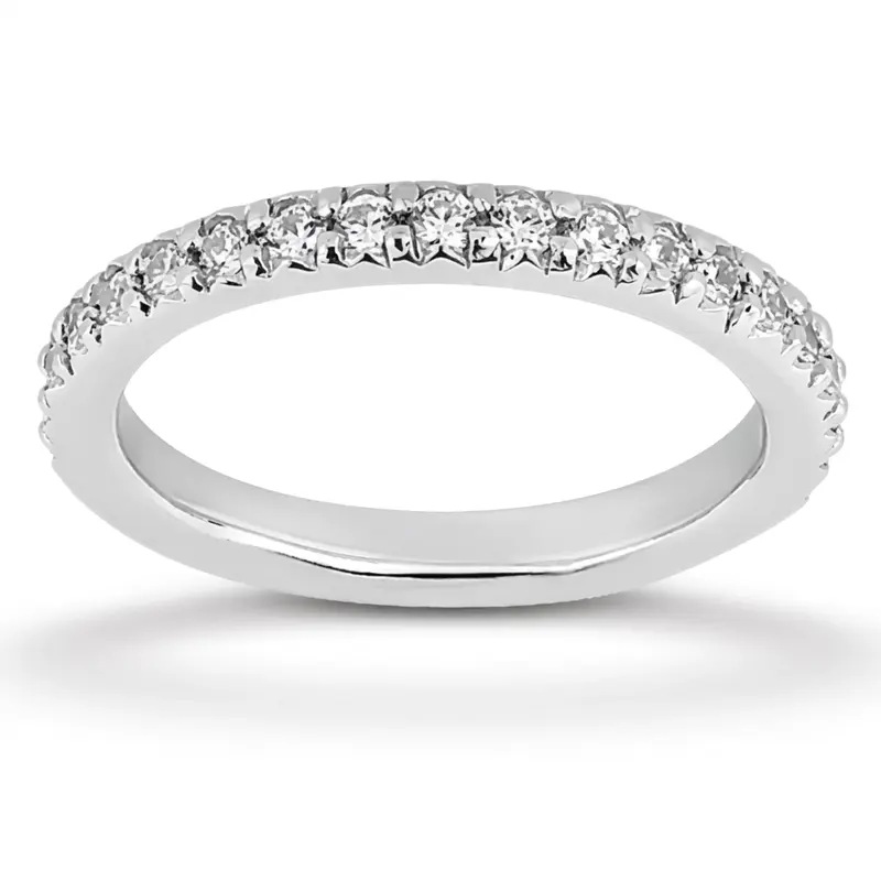 14K white gold 0.58 ct. Diamond Eternity Wedding Band - alternate view 5