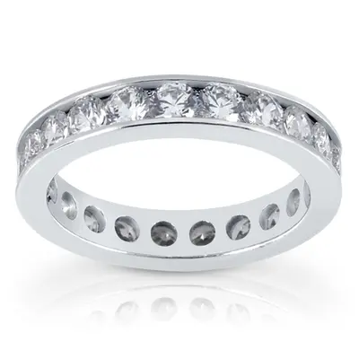 1.90 ct. Round Cut Channel Set Diamond Eternity Wedding Band