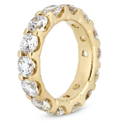 14K white gold 5.40 ct. Prong Set Diamond Eternity Wedding Band - alternate view 3 thumbnail