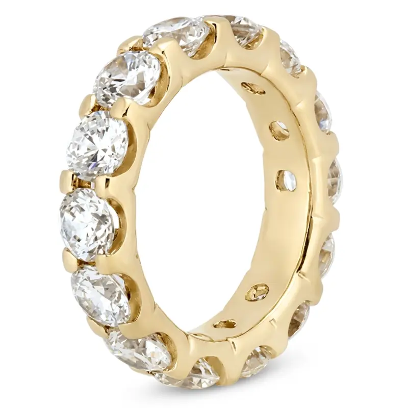 14K white gold 5.40 ct. Prong Set Diamond Eternity Wedding Band - alternate view 3