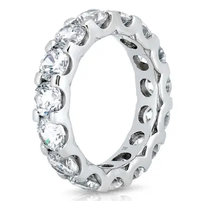 4.90 ct. Round Cut Prong Set Diamond Eternity Wedding Band alternate view