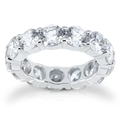 5.40 ct. Round Cut Prong Set Diamond Eternity Wedding Band 1