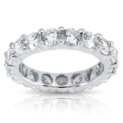 3.75 ct. Round Cut Prong Set  Diamond Eternity Wedding Band