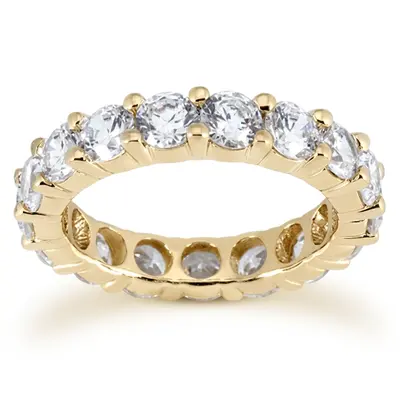 3.75 ct. Round Cut Prong Set  Diamond Eternity Wedding Band alternate view
