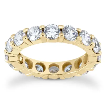 4.50 ct. Round Cut Prong Set Diamond Eternity Wedding Band 1 alternate view