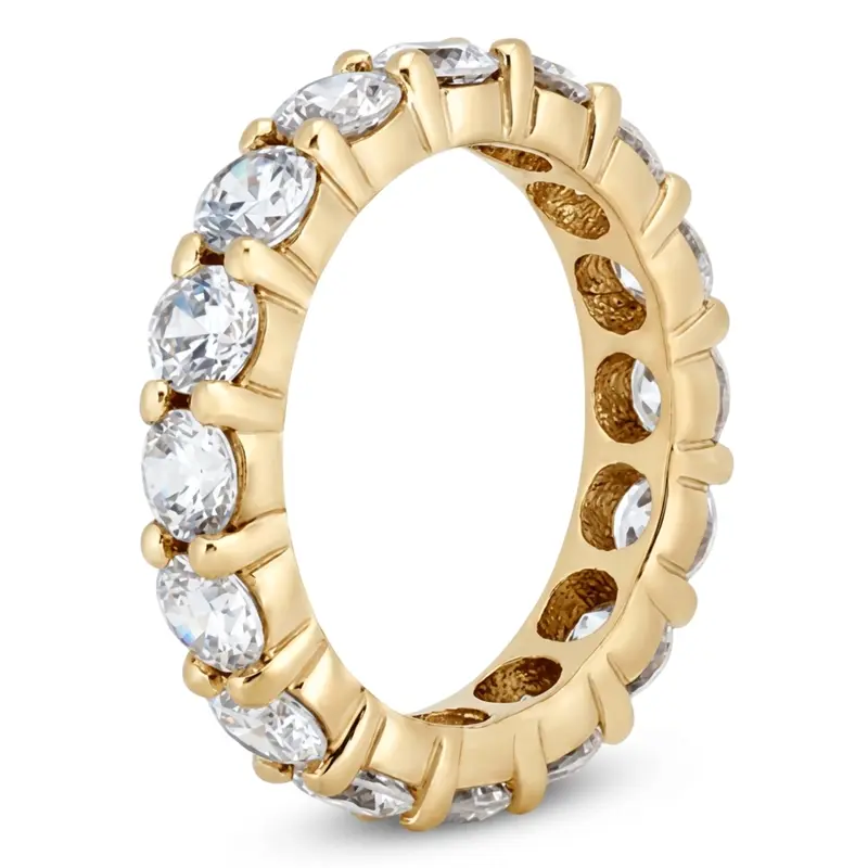 14K white gold 4.50 ct. Round Cut Prong Set Diamond Eternity Wedding Band 1 - alternate view 4