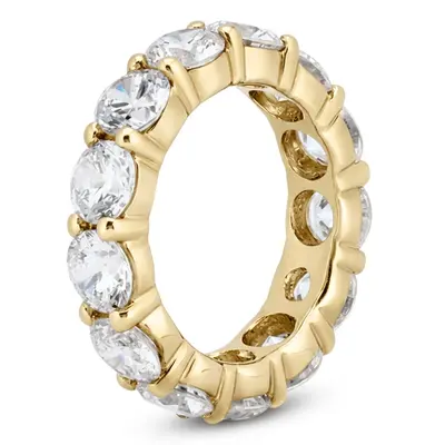 14K white gold 5.40 ct. Round Cut Prong Set Diamond Eternity Wedding Band 1 - alternate view 3 thumbnail