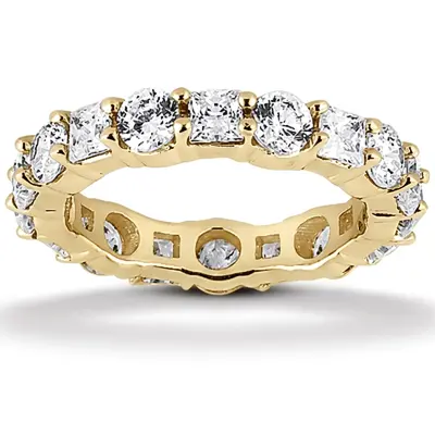 14K white gold 2.80 ct. Multi-shape Prong Set Diamond Eternity Wedding Band - alternate view 4 thumbnail