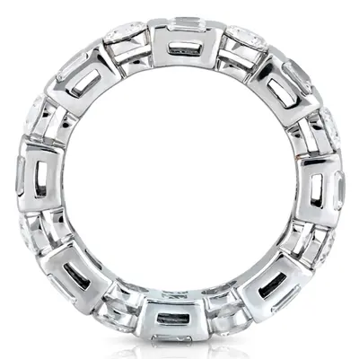 14K white gold 2.66 ct. tw. Combination Diamond Eternity Wedding Band - alternate view 4 thumbnail