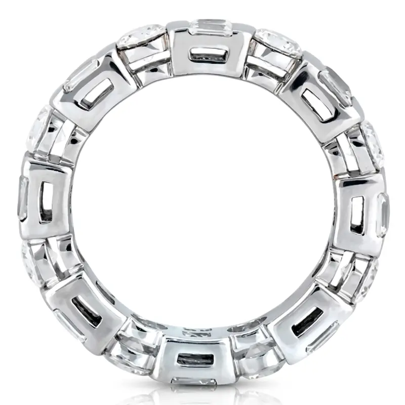 14K white gold 2.66 ct. tw. Combination Diamond Eternity Wedding Band - alternate view 4