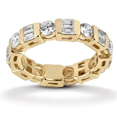 14K white gold 2.66 ct. tw. Combination Diamond Eternity Wedding Band - alternate view 3 thumbnail
