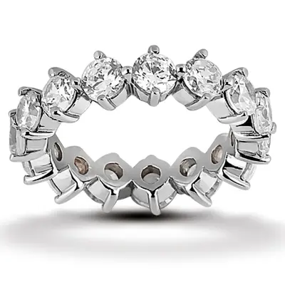 3.50 ct. Round Cut Open Prong Set Diamond Eternity Wedding Band