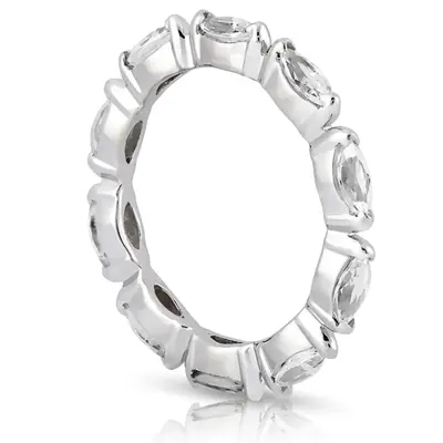 14K white gold 2.00 ct. Marquise Diamond Eternity Wedding Band - alternate view 3 thumbnail