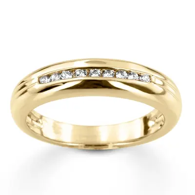 0.23 ct. Round Cut Channel Set Diamond Men's Ring alternate view