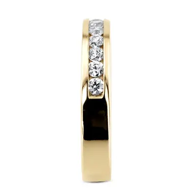 14K white gold 0.45 ct. Round Cut Channel Set Diamond Men's Wedding Ring - alternate view 4 thumbnail