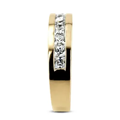 14K white gold 1.12 ct. Princess Cut Channel Set Diamond Men's Ring - alternate view 3 thumbnail