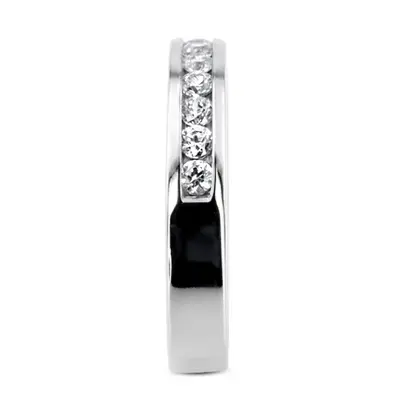 14K white gold 0.45 ct. Round Cut Channel Set Diamond Men's Wedding Ring - alternate view 5 thumbnail